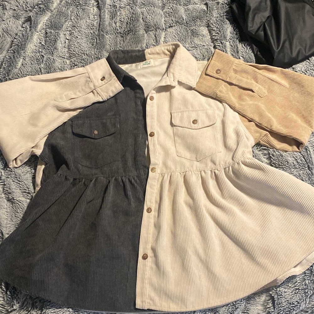 Blue buttercup shacket